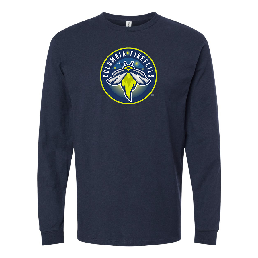 Men's Columbia Fireflies Logo Cotton Long Sleeve T-Shirt