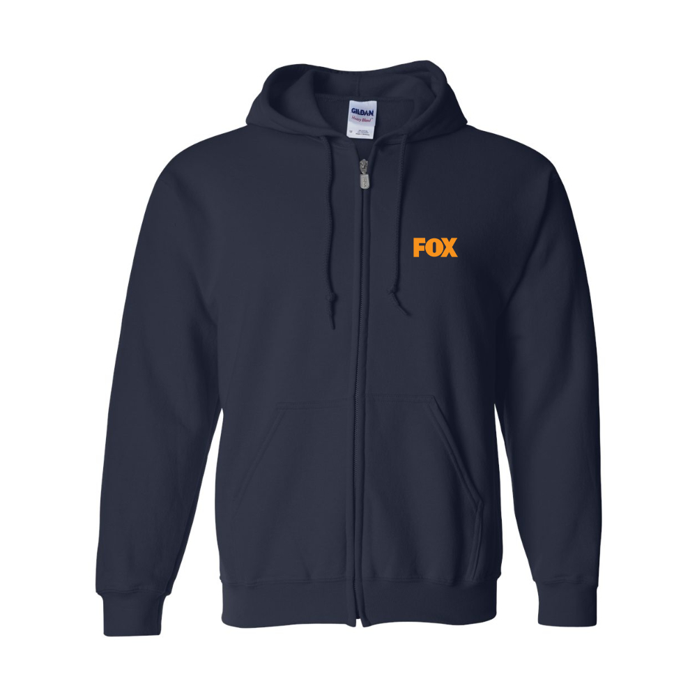 Men's Fox Gildan  Heavy Blend Full Zip Hooded Sweatshirt