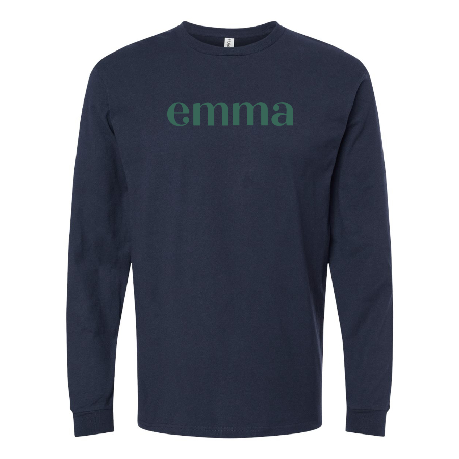 Men's Emma Logo Cotton Long Sleeve T-Shirt
