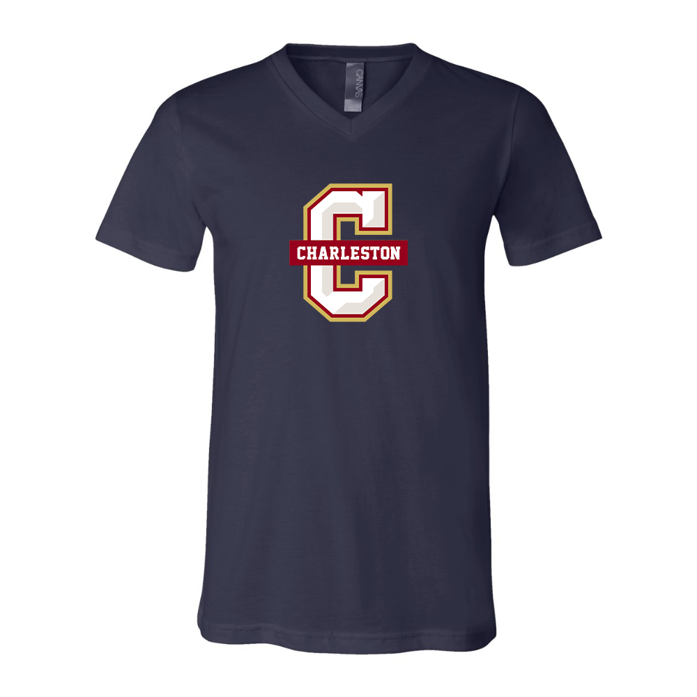 Charleston Cougars BELLA  CANVAS - Jersey V-Neck T-Shirt