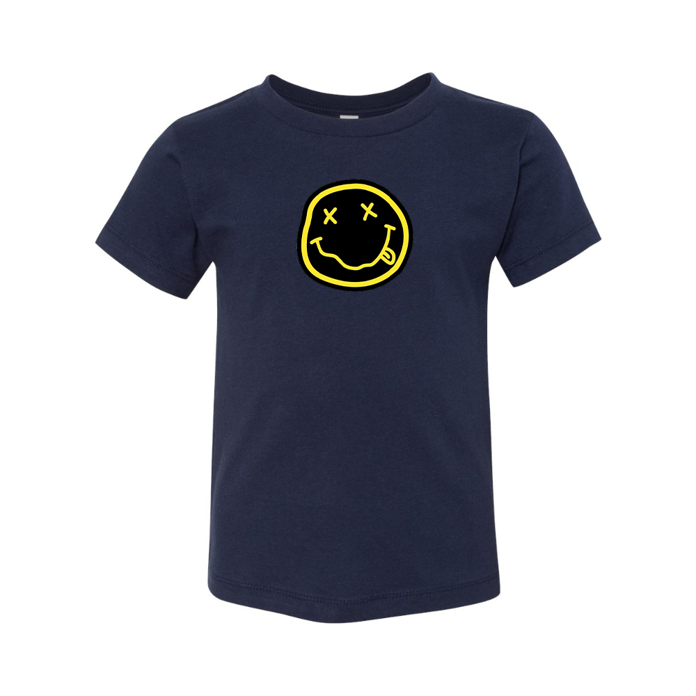 Nirvana Yellow and Black Face BELLA  CANVAS Toddler Jersey Tee