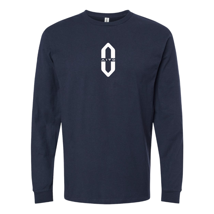Men's Aito Logo Cotton Long Sleeve T-Shirt
