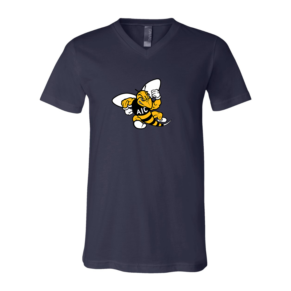 AIC Yellow Jackets BELLA  CANVAS - Jersey V-Neck T-Shirt