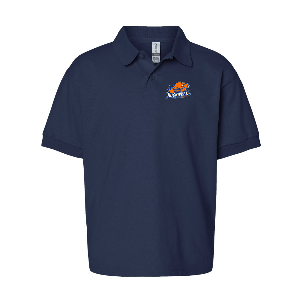 Youth Bucknell Bison Gildan Dry Blend Jersey Polo