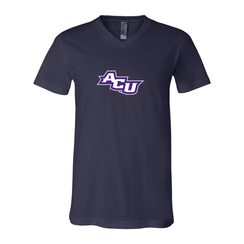 Abilene Christian Wildcats  BELLA  CANVAS - Jersey V-Neck T-Shirt