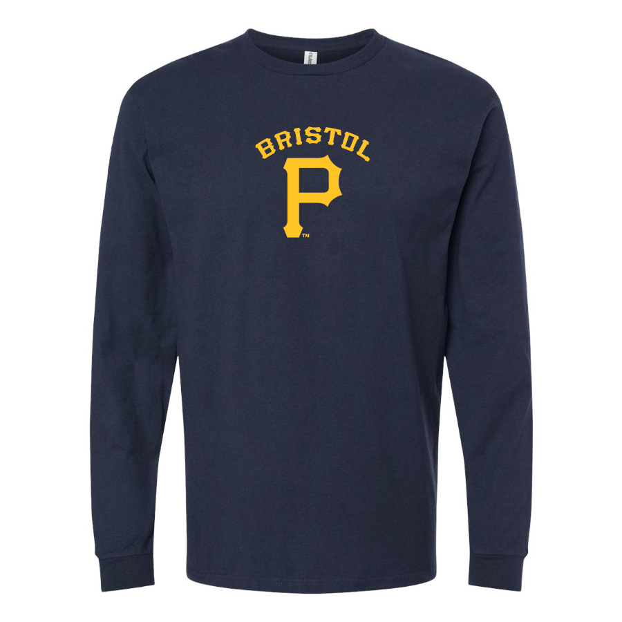Men's Bristol Pirates  Logo Cotton Long Sleeve T-Shirt