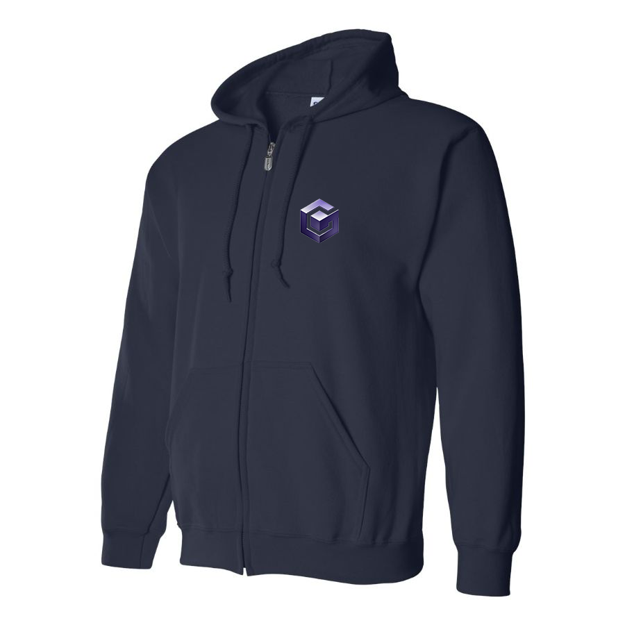Men's Nintendo GameCube Logo  Zipper Hoodie