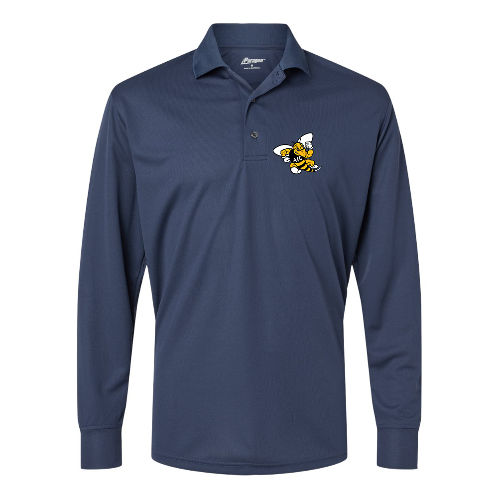 Men's AIC Yellow Jackets  Paragon Prescott Long Sleeve Polo