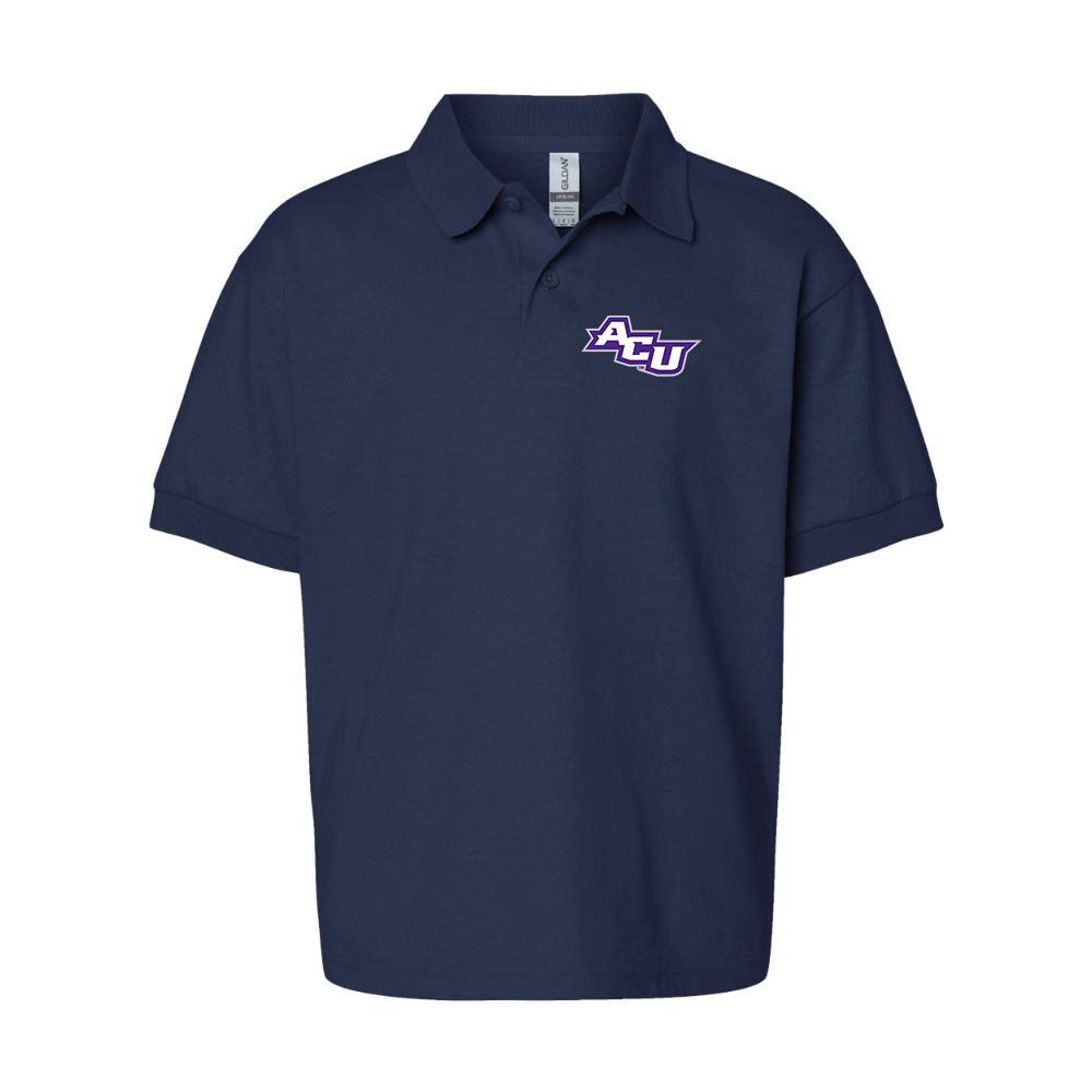 Youth Abilene Christian Wildcats   Gildan Dry Blend Jersey Polo