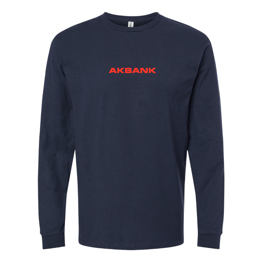 Men's Akbank Logo Cotton Long Sleeve T-Shirt