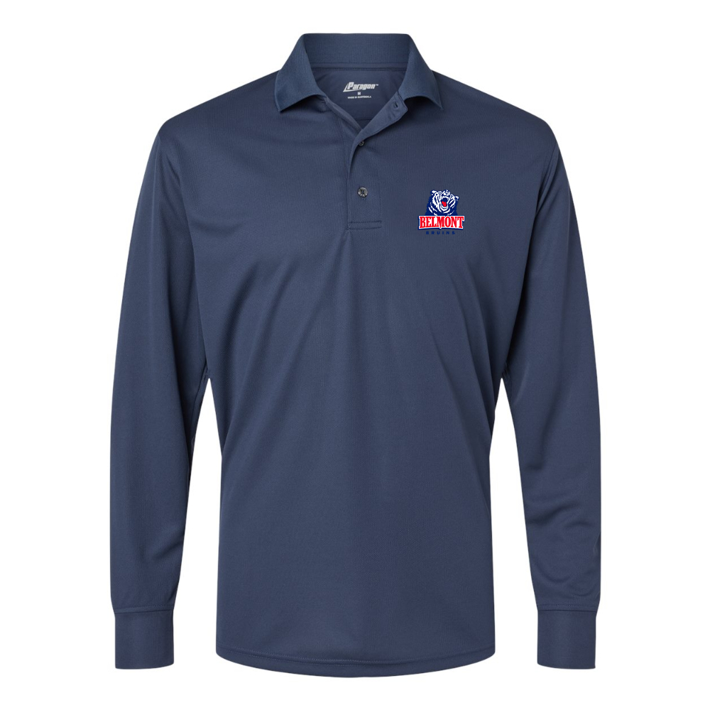 Men's  Belmont Bruins Paragon Prescott Long Sleeve Polo