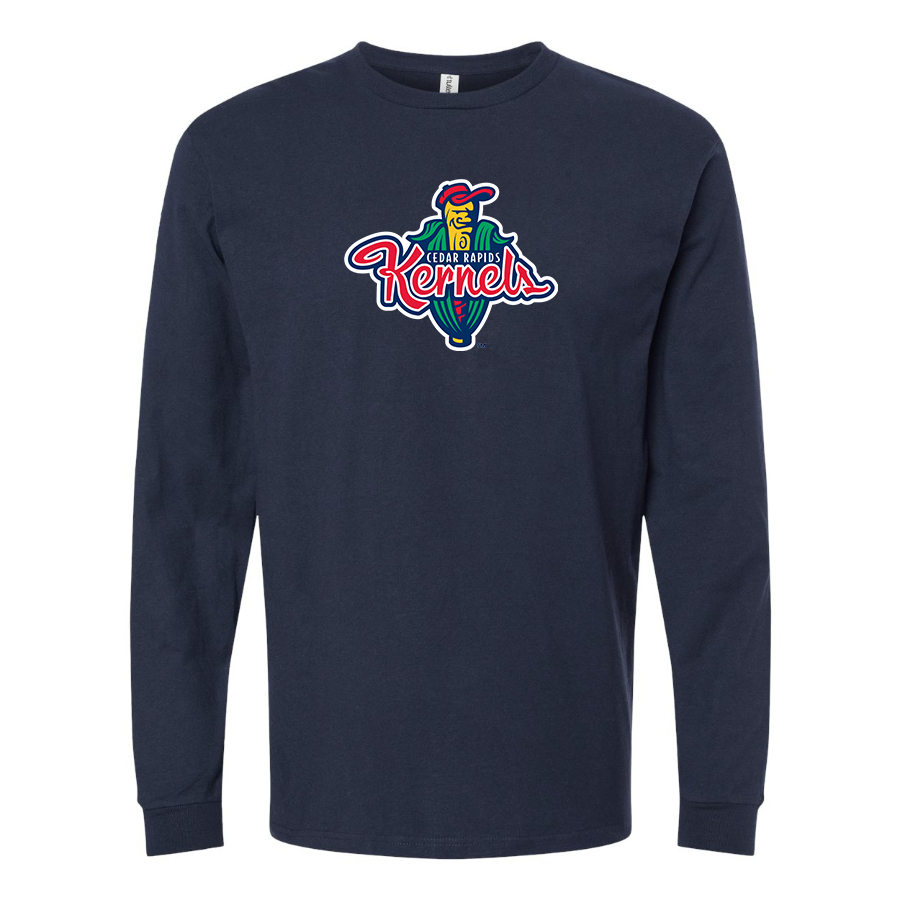Men's Cedar Rapids Kernels Logo Cotton Long Sleeve T-Shirt