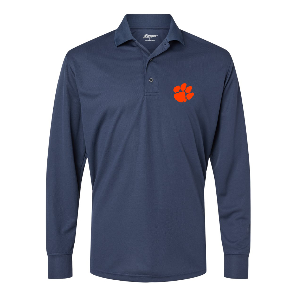 Men's Clemson Tigers Paragon Prescott Long Sleeve Polo