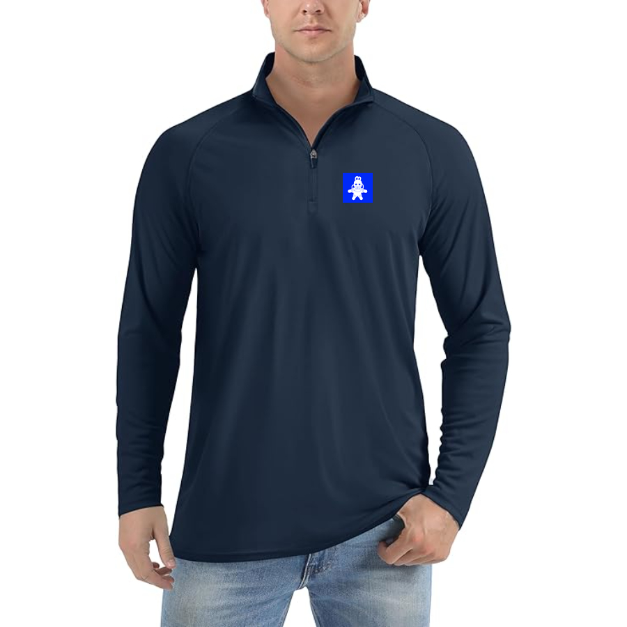 Men's Mac Miller  Logo Lightweight Quarter-Zip Athletic Shirt Long Sleeve Performance Wear