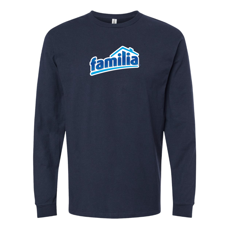 Men's Familia Logo Cotton Long Sleeve T-Shirt