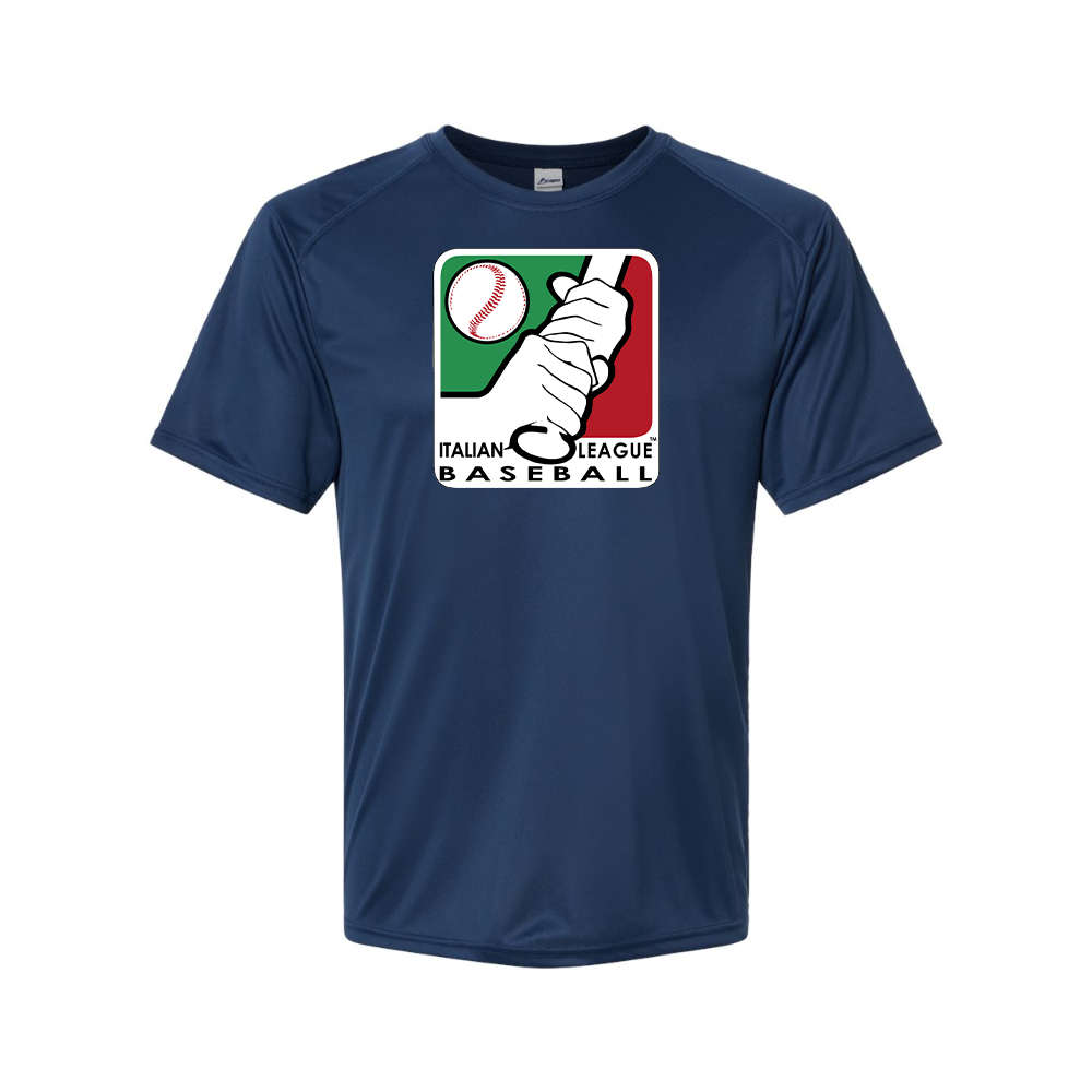 Men's Italian Baseball League Logo Performance T-Shirt