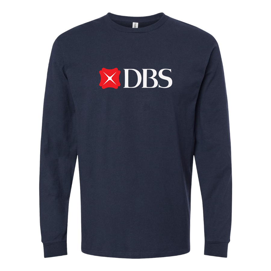 Men's DBS Bank Logo Cotton Long Sleeve T-Shirt
