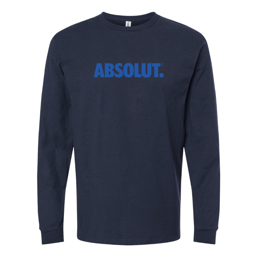 Men's Absolut Logo Cotton Long Sleeve T-Shirt