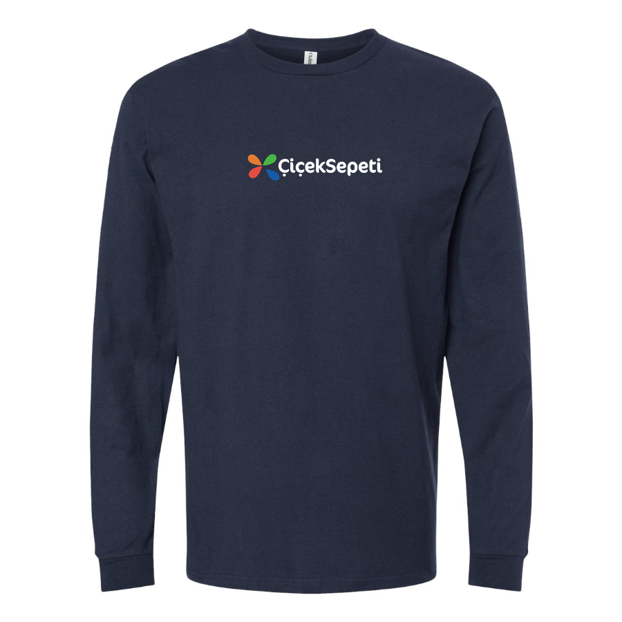 Men's Ciceksepeti Logo Cotton Long Sleeve T-Shirt