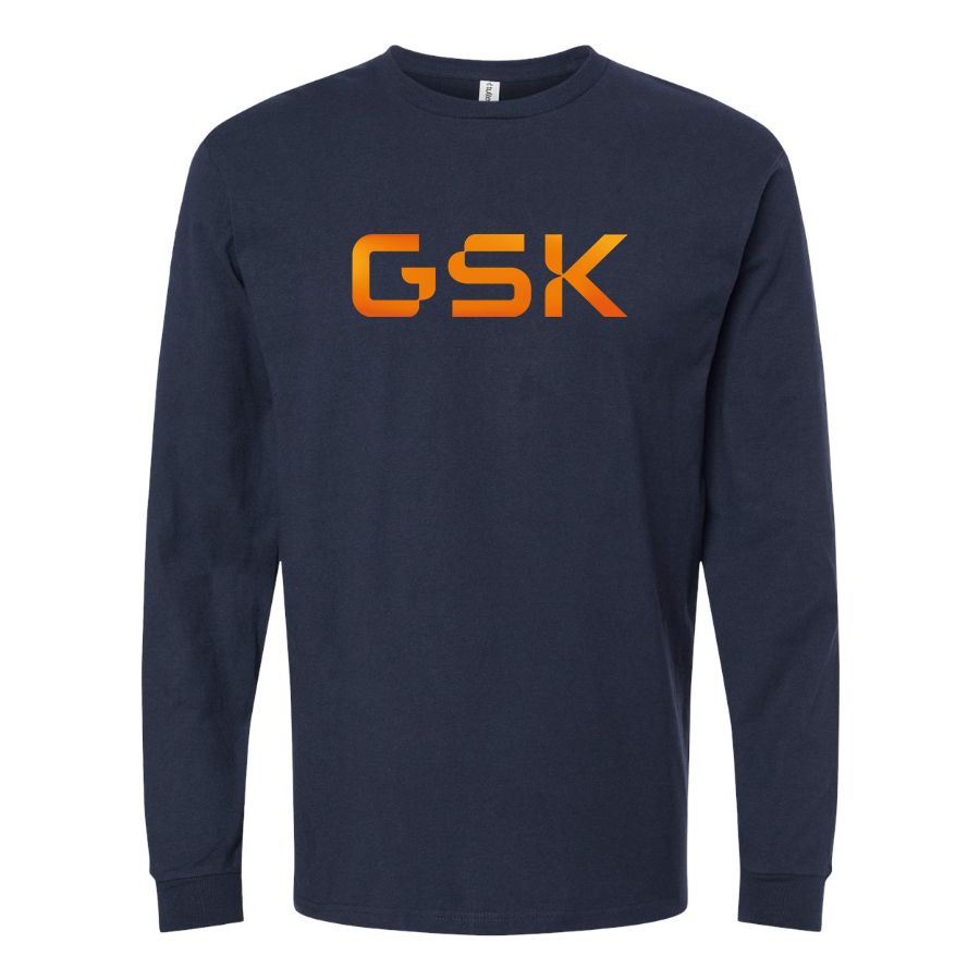 Men's GSK Logo Cotton Long Sleeve T-Shirt