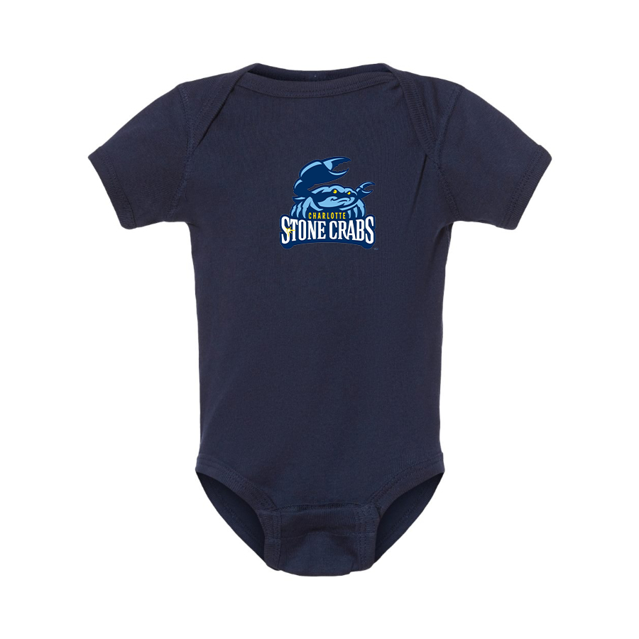 Charlotte Stone Crabs Logo Baby Onesie Romper