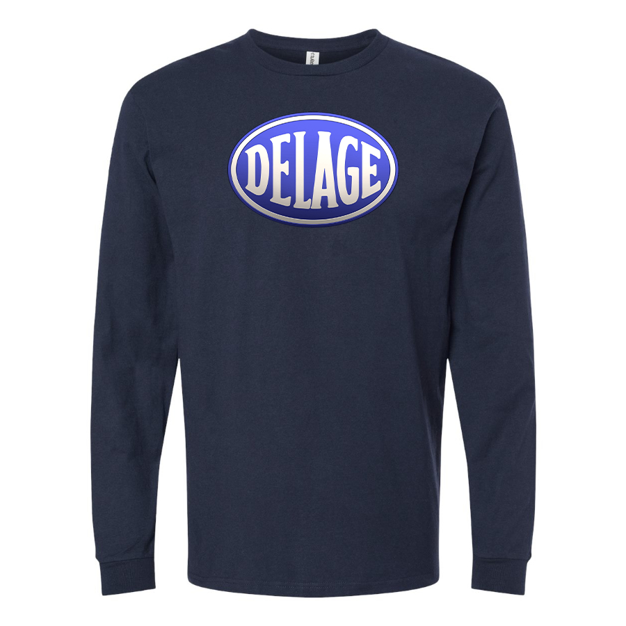 Men's Delage  Logo Cotton Long Sleeve T-Shirt
