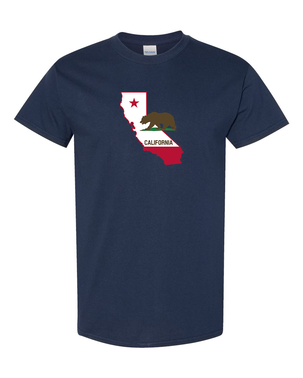 Men's California Bear Map  Gildan Heavy Cotton T-Shirt