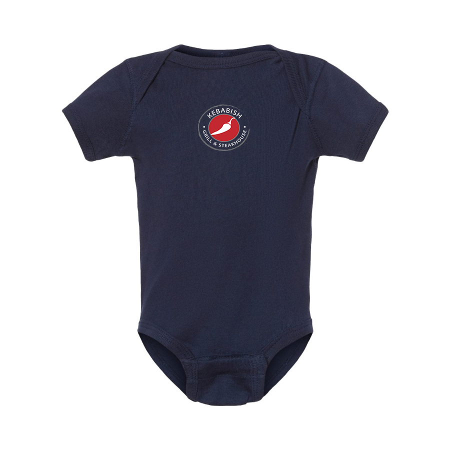 Kebabish Grill & Steakhouse Logo Baby Onesie Romper