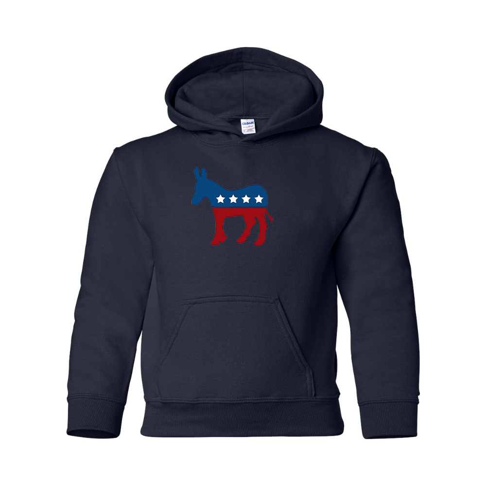 Youth Democrat Election Symbol Gildan Heavy Blend  Hooded Sweatshirt
