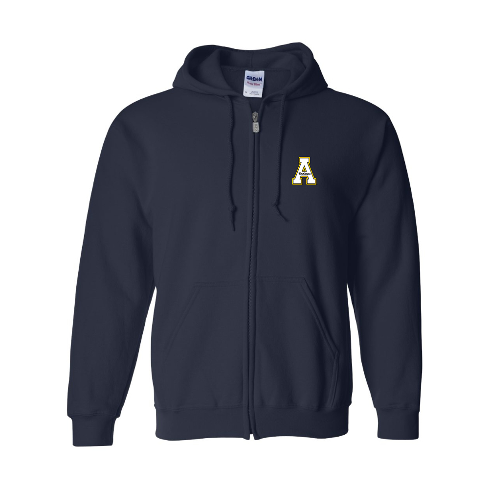 Men's Appalachian State Mountaineers Gildan  Heavy Blend Full Zip Hooded Sweatshirt