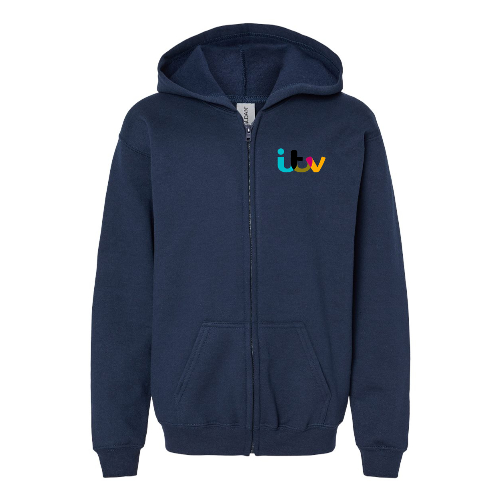 Youth  Itv Gildan Heavy Blend Full Zip Hooded Sweatshirt