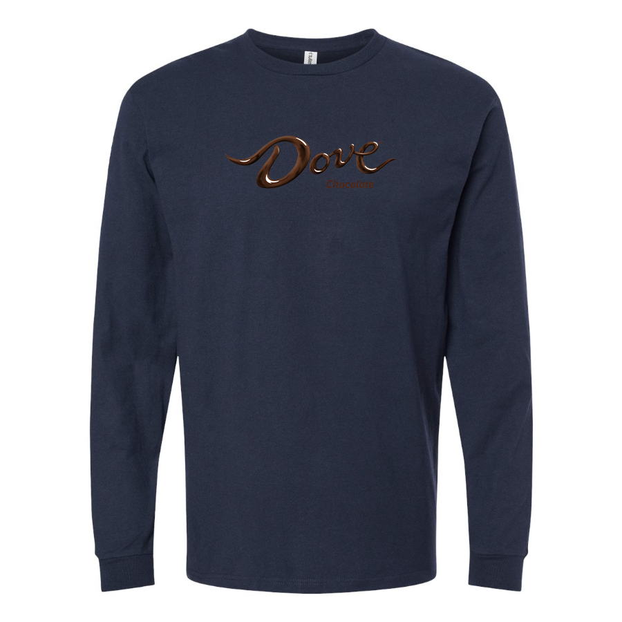 Men's Dove Сhocolate Logo Cotton Long Sleeve T-Shirt