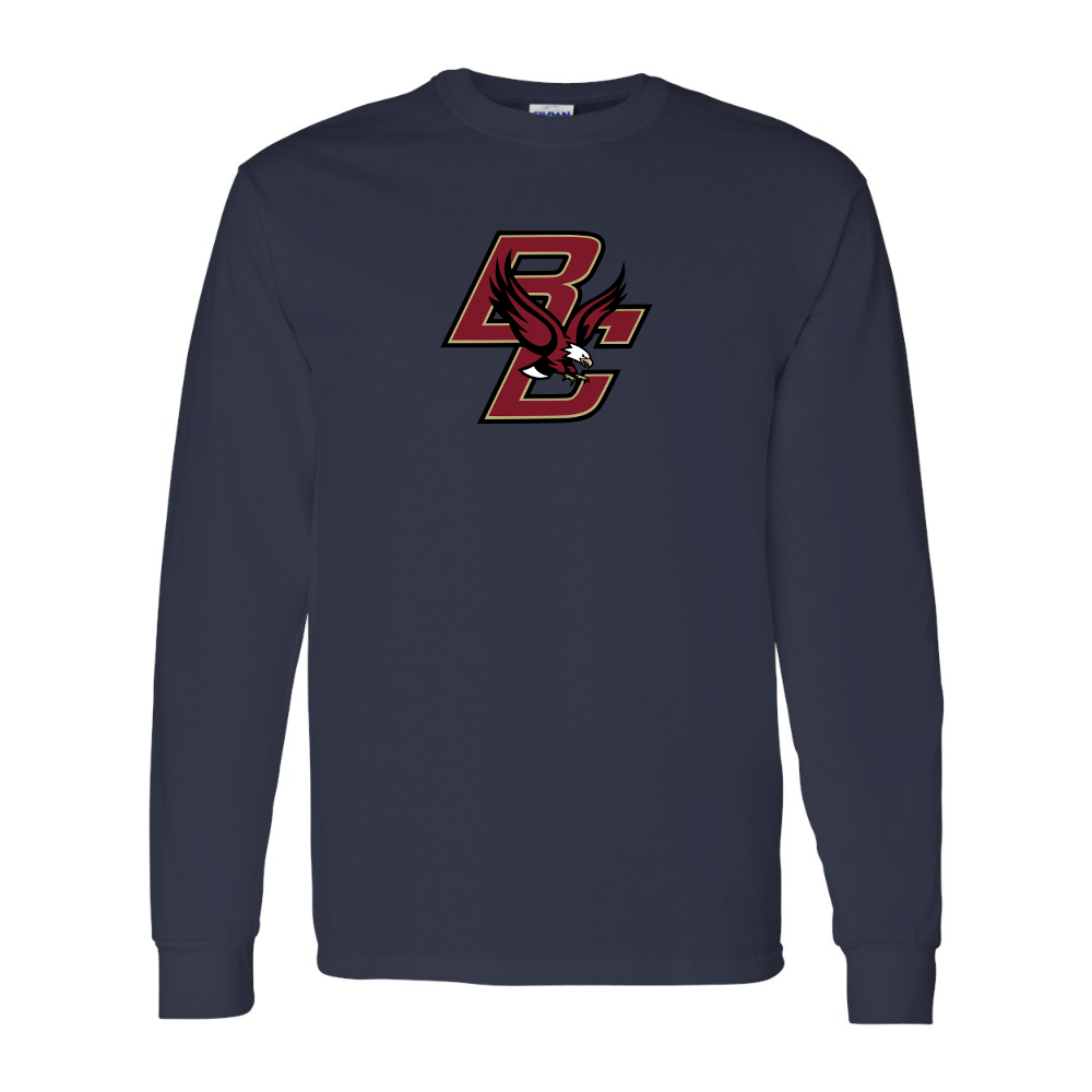 Men's Boston College Eagles Gildan Heavy Cotton Long Sleeve T-Shirt