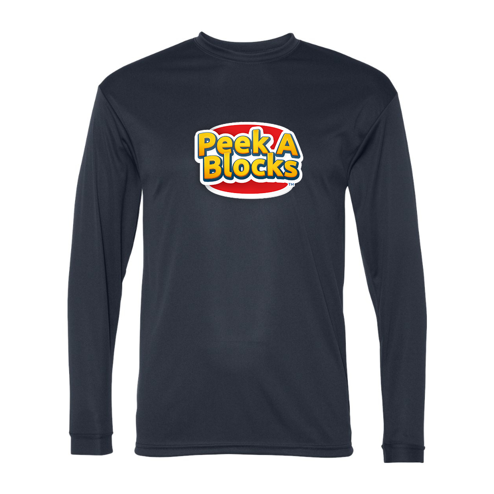 Men's Peek A Blocks  Performance Long Sleeve T-Shirt