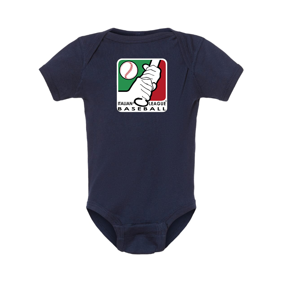Italian Baseball League  Logo Baby Onesie Romper