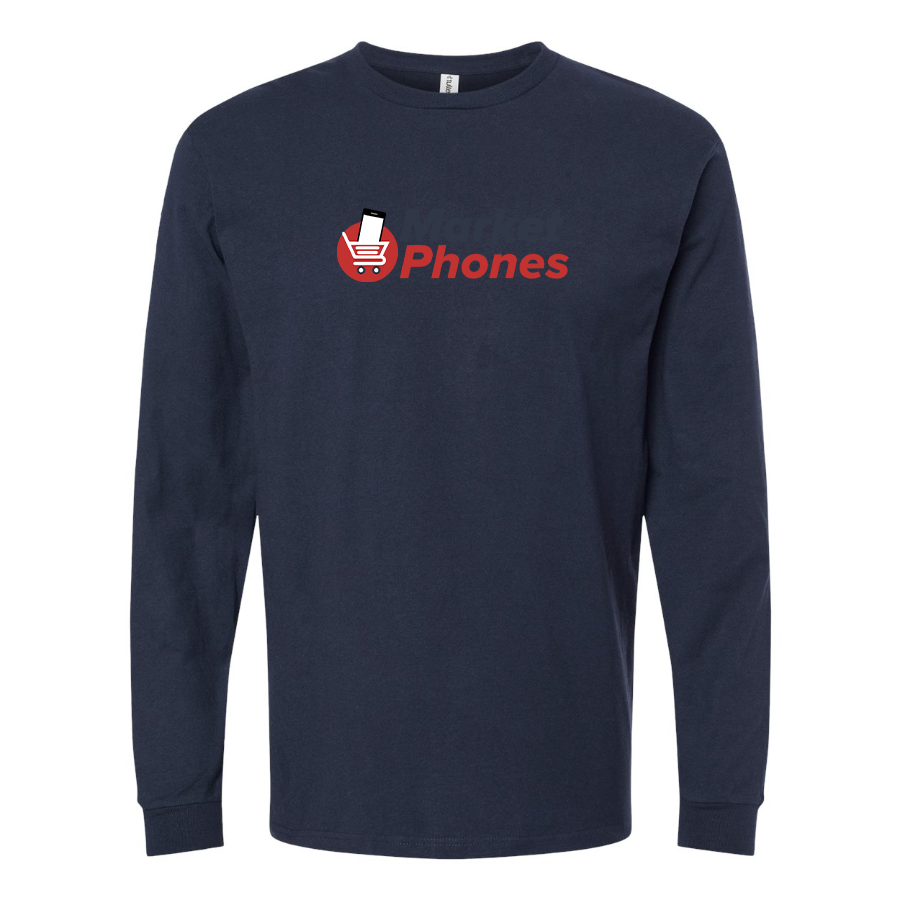 Men's MarketPhones.com Logo Cotton Long Sleeve T-Shirt