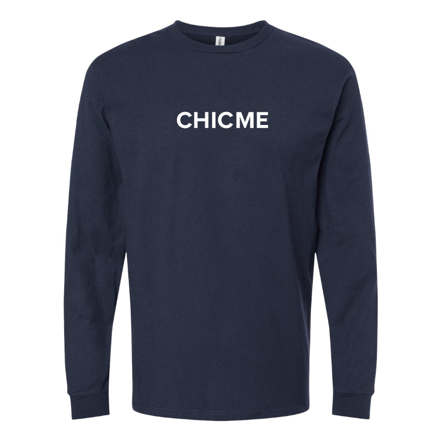 Men's Chic Me Logo Cotton Long Sleeve T-Shirt