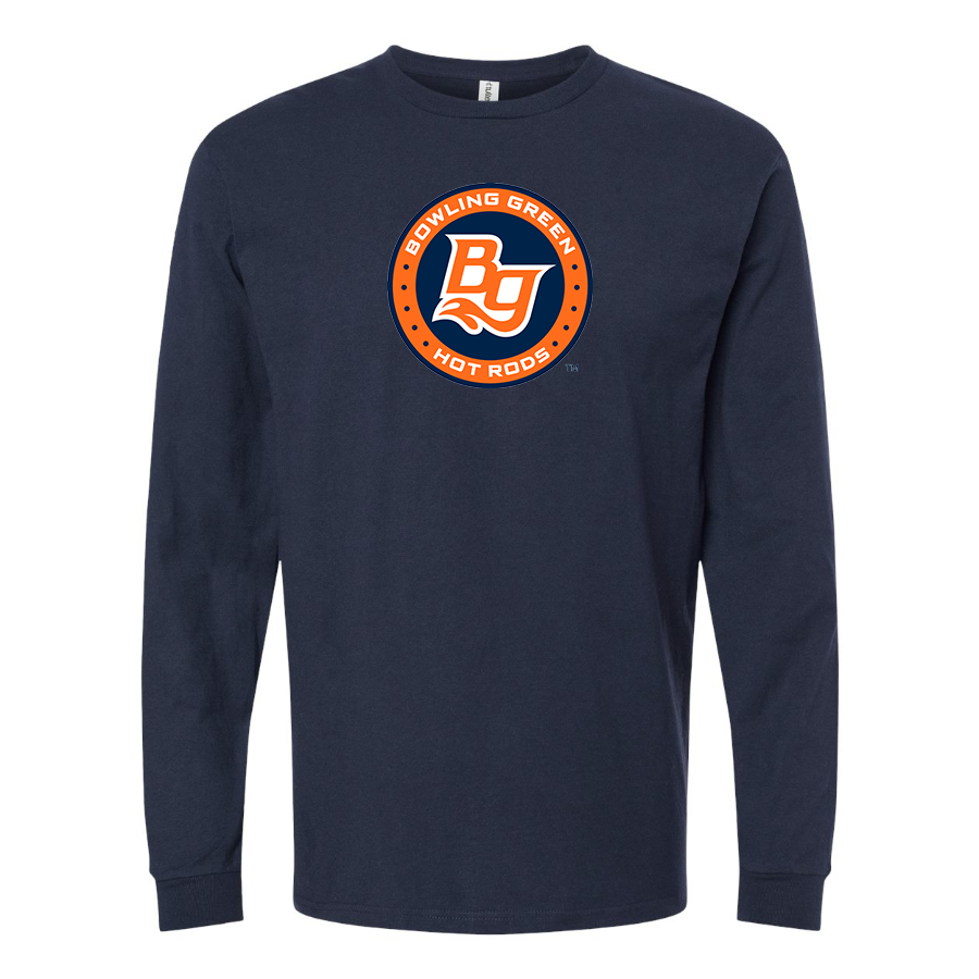 Men's Bowling Green Hot Rods Logo Cotton Long Sleeve T-Shirt