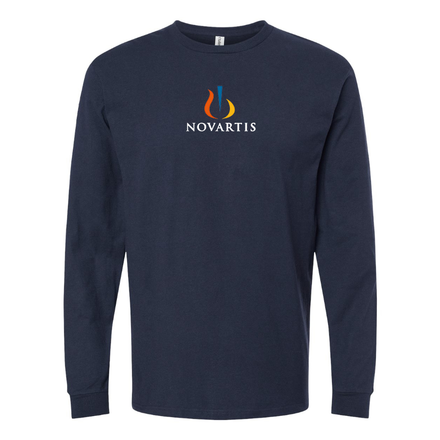 Men's  Novartis Logo  Cotton Long Sleeve T-Shirt