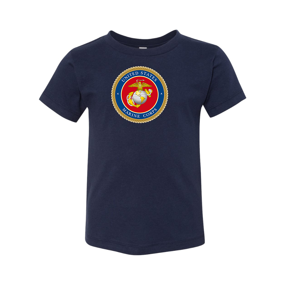 USMC Emblem BELLA  CANVAS Toddler Jersey Tee