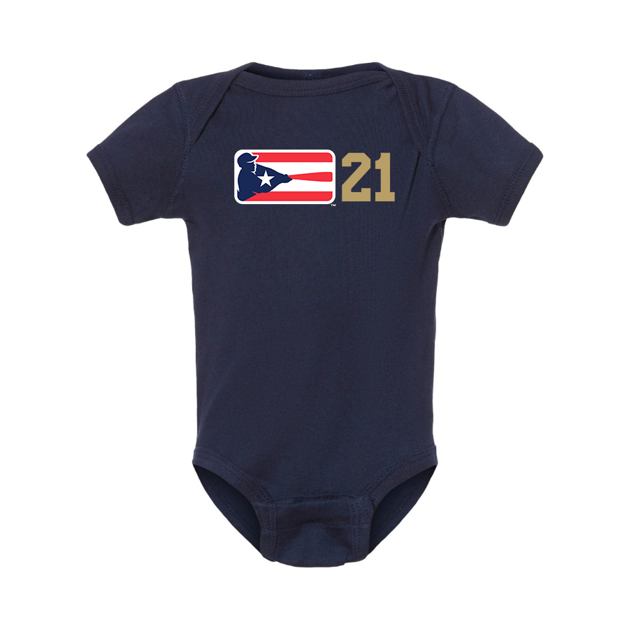 Liga de Beisbol Profesional Roberto Clemente Logo Baby Onesie Romper