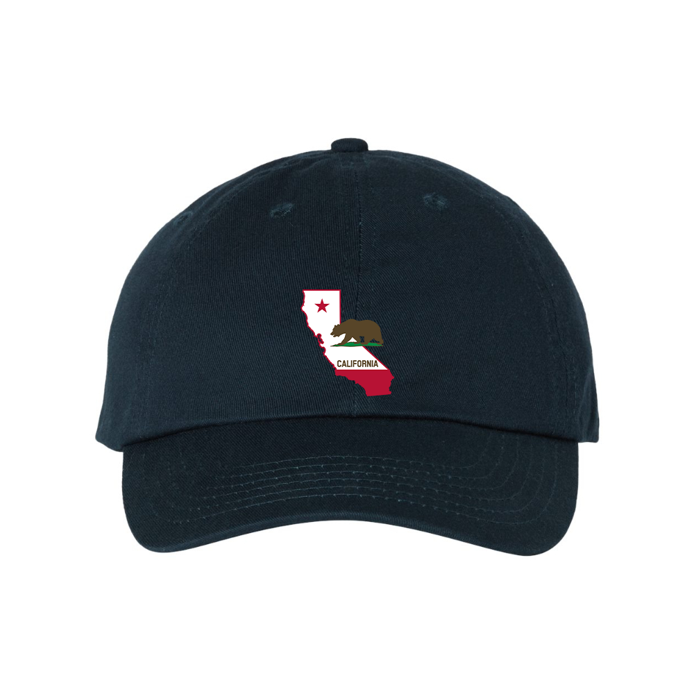 California Bear Map Valucap Adult Bio-Washed Classic Dad Hat