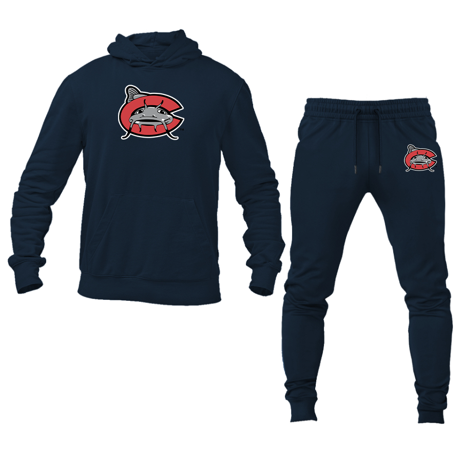Men's Carolina Mudcats Logo Hoodie Joggers Set
