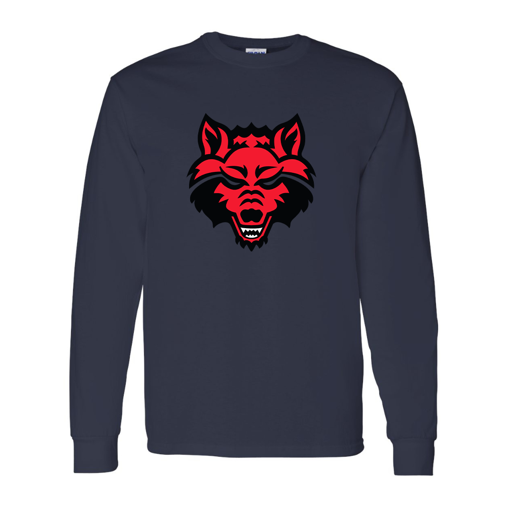 Men's  Arkansas State Red Wolves Gildan Heavy Cotton Long Sleeve T-Shirt