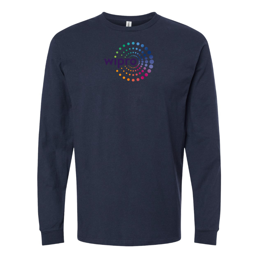 Men's Wipro Logo Cotton Long Sleeve T-Shirt