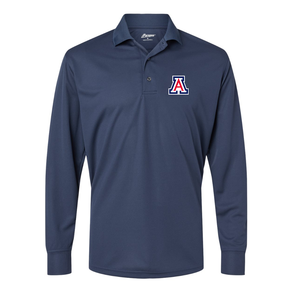 Men's  Arizona Wildcats Paragon Prescott Long Sleeve Polo