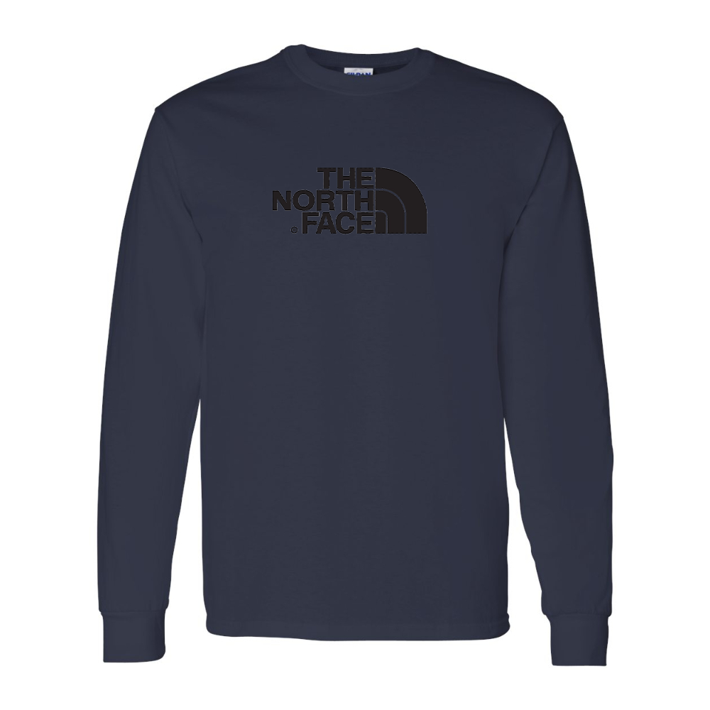 Men's  The North Face Black Gildan Heavy Cotton Long Sleeve T-Shirt