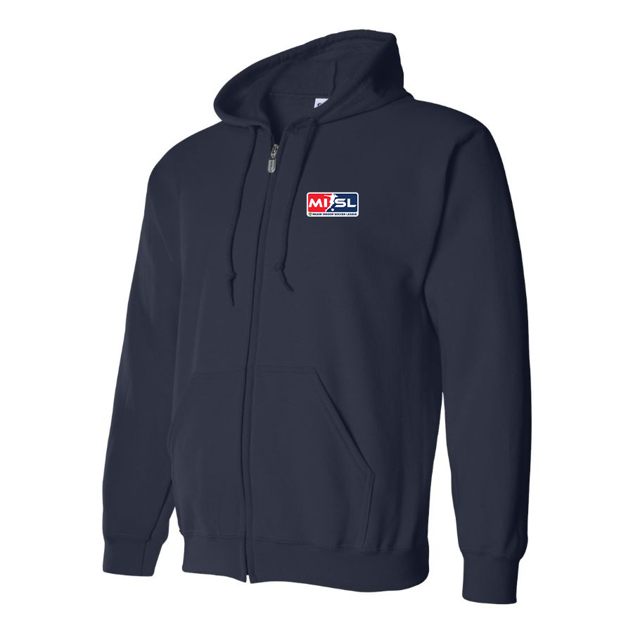 Men's Major Indoor Soccer League Logo Zipper Hoodie