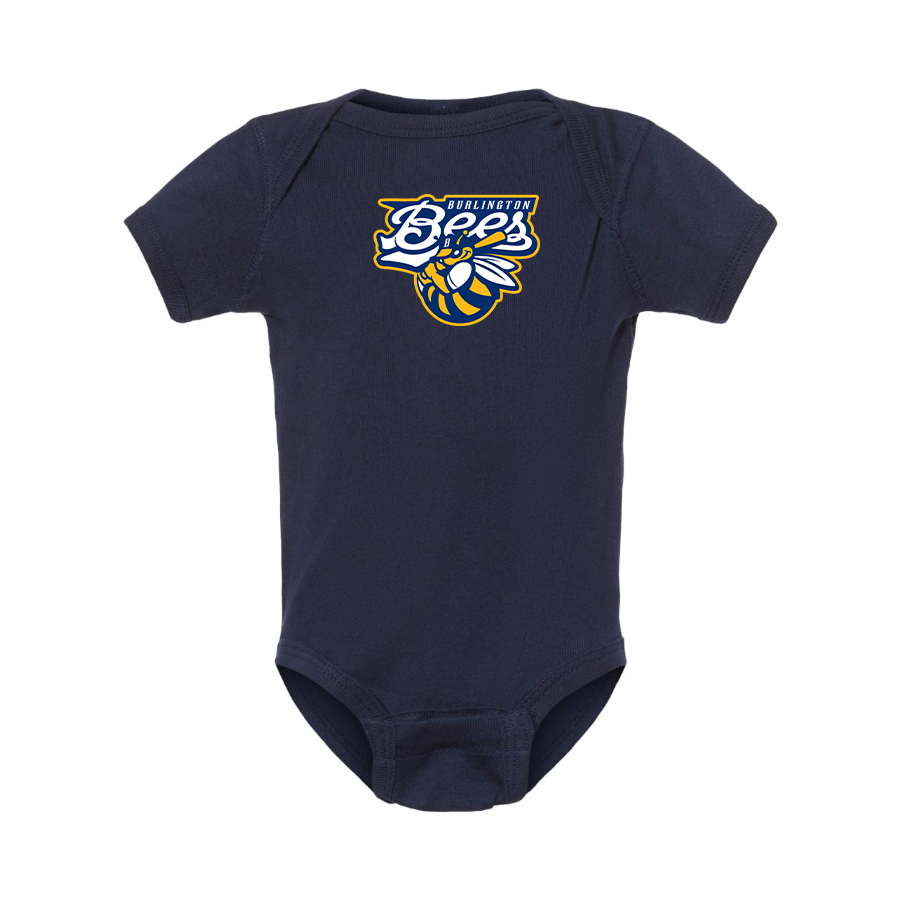Burlington Bees   Logo Baby Onesie Romper