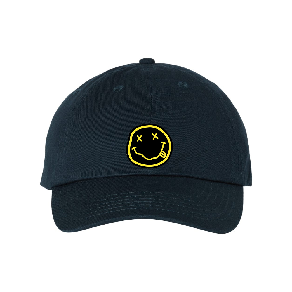 Nirvana Yellow and Black Face Valucap Adult Bio-Washed Classic Dad Hat